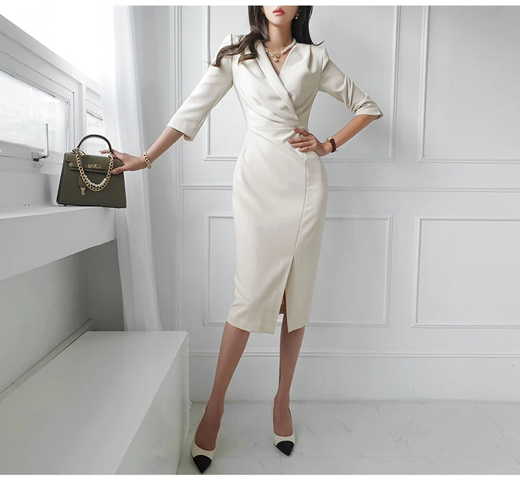 Robe Portefeuille Blanche chez robeportefeuille.com