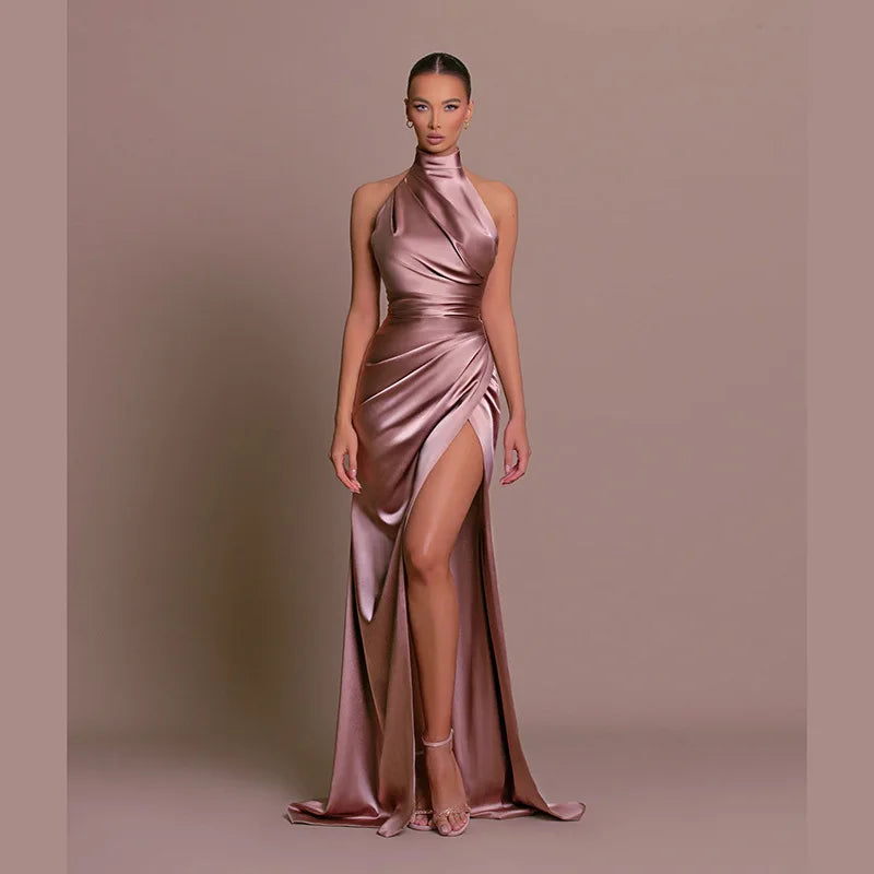 Robe Invitée Mariage Portefeuille Rose poussiéreuse chez robeportefeuille.com