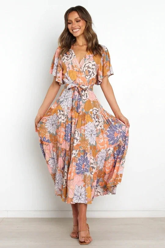 Robe Portefeuille Fluide Jaune chez robeportefeuille.com