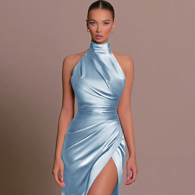 Robe Invitée Mariage Portefeuille Bleu chez robeportefeuille.com