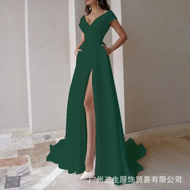 Robe Portefeuille Chic Pour Mariage vert chez robeportefeuille.com
