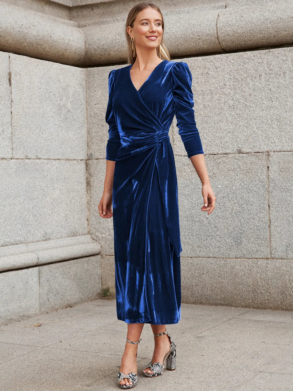 Robe Portefeuille Bleu